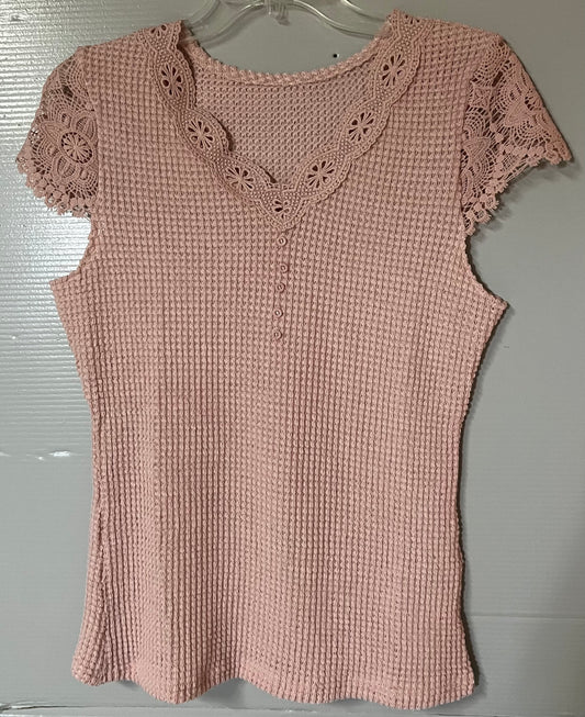 Woman’s Solid Rib Knitted Top