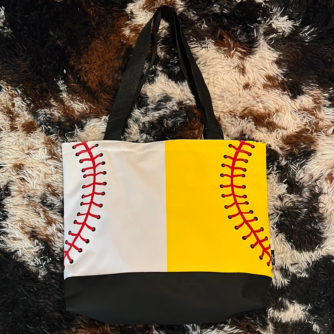 Half baseball/softball Tote