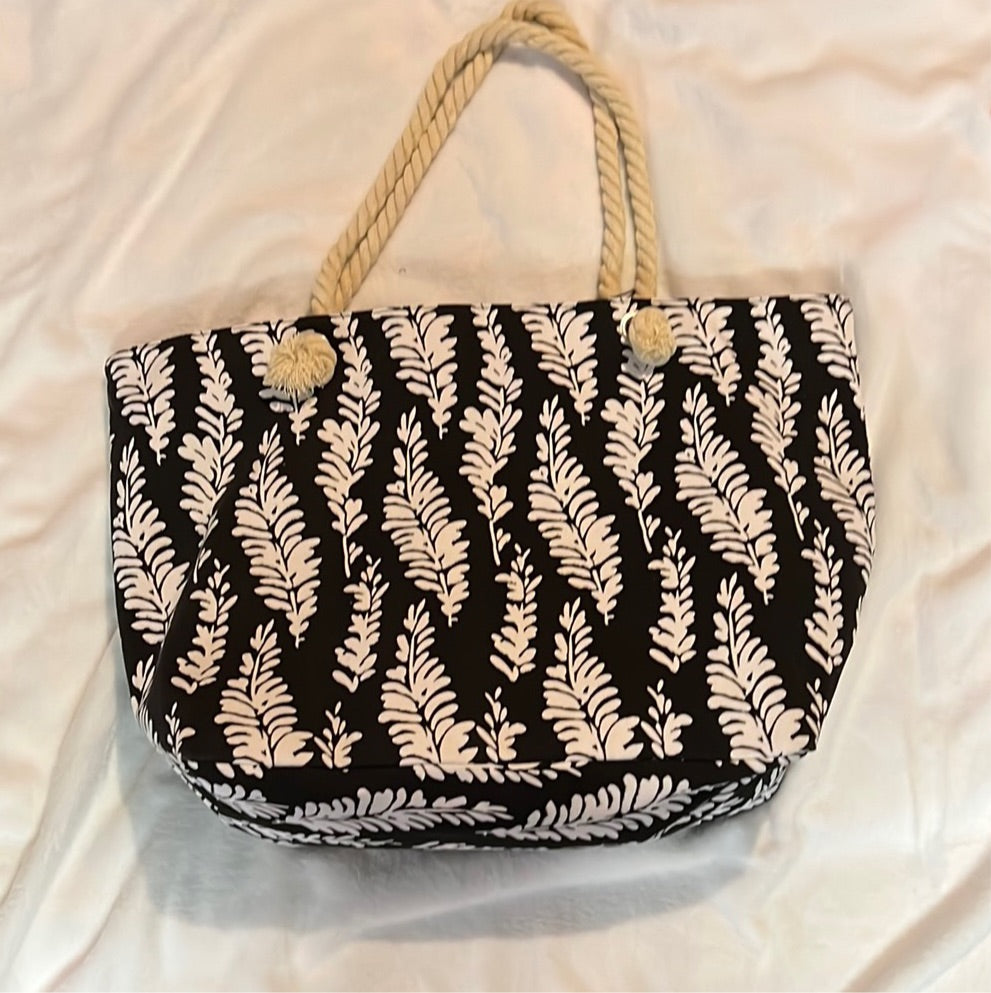 Large Black/White Pattern Tote