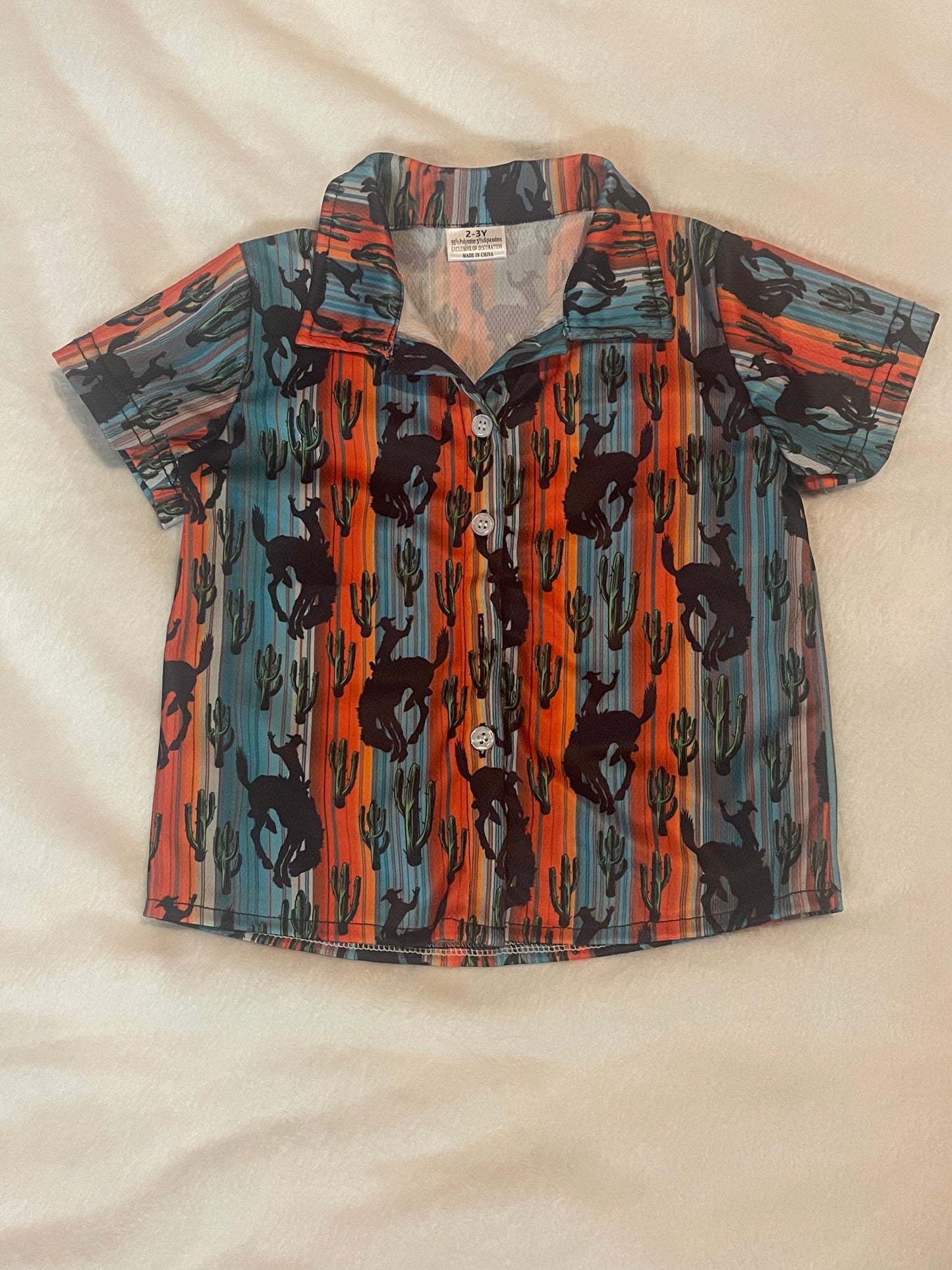 Kids Cowboy Print Shirt