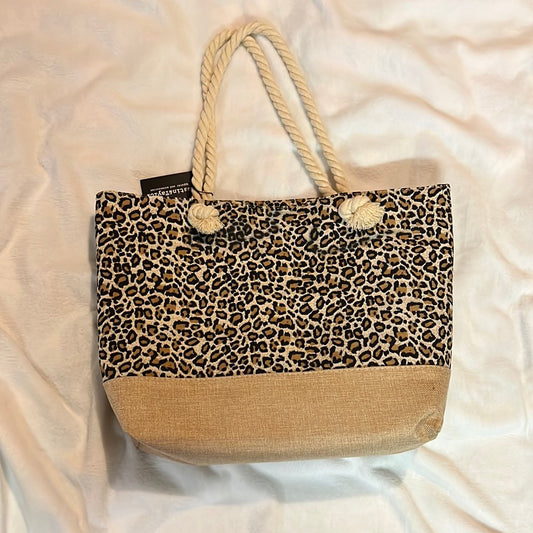 Leopard and Tan Tote